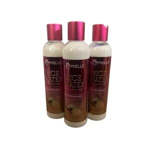 Mielle Rice Water Moisturizing Milk 8oz 3 Pack Hair Length Retention Hydration